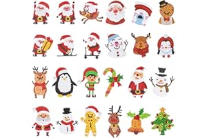 CHYEEH Diamond Painting Kit Bambino, 24 Pezzi DIY Pittura Diamante Animali Adesivi, Kit Mosaico per Bambini 5D Adesivi Diamante Kit Ricamo Diamante per Bambini e Principianti Adulti