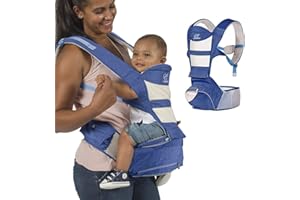 LOISSAR Marsupio Neonati Ergonomico con Sedile in Puro cotone Leggero e Traspirante – Multiposizione Regolabile ad Neonato e Bambino da 0 a 4 anni – Fascia Porta Bimbo per Neonato e bebe – Certificato CE