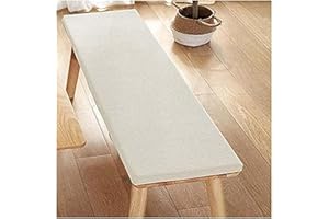 UYEOCO Cuscino per panca Sfoderabile da Giardino Esterno - 5cm Spessore - 1/2/3 Posti Antiscivolo con Cinturini, Rimovibile e Lavabile - Cuscini per Panche da Esterno/Interni, Salotto(Beige,130x40x5cm)