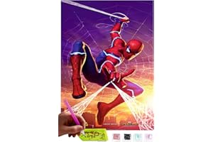 MISHBAY Diamond Painting Marvel und DC - 30x40cm Diamond Painting Erwachsene - Diamant Painting Bilder Spiderman - DIY 5D Satz Wand Dekor Diamantstickerei