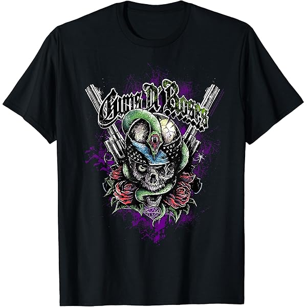 Guns N' Roses Official Needle Skull Vintage T-Shirt : Amazon.co.uk