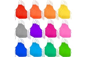 BOUBONI Grembiuli da pittura per bambini con 2 tasche spaziose grembiuli per bambini per attività di pittura artistica e artigianato in cucina