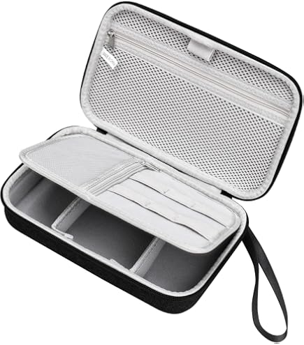 Organiseur Voyage Câbles Chargeurs Organiseur De Voyage Pour Câbles Et Chargeurs - Sac En Tissu Oxford Rose - 20x12x5.3 Cm - Pour Bureau Et Plein Air