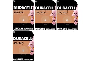 4X Duracell 376/377 SR626 SR626SW med silveroxid (4 blister med 1 batteri) 4 batterier