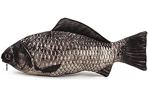 Bleistift Tasche Carp Fisch Pen Tasche Make-up Fisch-Form Federmäppchen Mäppchen Federtasche Schlamperbox Federmäppchen Schüleretui Karpfe Fisch von Demarkt (Schwarz)