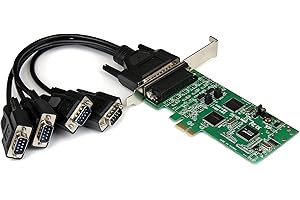 StarTech.com PEX4S232485 - Tarjeta adaptadora PCI Express PCIe de 4 Puertos