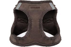 Voyager Step-In Plüsch-Hundegeschirr by Best Pet Supplies - Step-In-Westengeschirr für kleine und mittelgroße Hunde, Weicher Plüsch, Schokolader, size L - Brust 45-52 cm