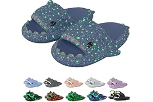 CHAGOO Galaxy Shark Slides Glow in the Dark, Zapatillas Shark Cloud para mujer y hombre, zapatillas fluorescentes con suela gruesa de verano para hombre y mujer