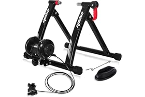 unisky - Rodillo de entrenamiento magnético con 6 ajustes de resistencia para hacer ejercicio en interiores con bicicleta de 