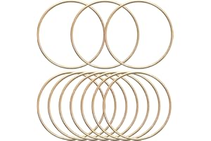 KALIONE 10 anillos de metal de 4 pulgadas para manualidades, aros dorados, aros florales de macramé, anillos de atrapasueños para manualidades, suministros de atrapasueños de macramé (4 pulgadas)