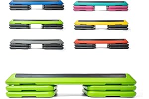 K KEFL SPORTS KEFL Aerobic Exercise Step, Adjustable non-slip 3 heights 10cm,15cm,20cm, For Home Exercise Workout Cardio, Stamina and Resistance Training