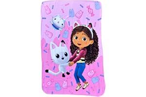 CARTOON Manta de forro polar para niños Gabby's Dollhouse 100 x 150 cm, 100% suave poliéster, 210 g/m²