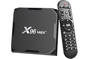 VHXSIN Android TV Box 9.0 X96 Max Plus Smart TV Box 4 Go 32 Go Amlogic S905X3 Quad Core Android Box TV Prise en Charge 8K/3D/2.4 et 5G WiFi/BT 4.0/HD 3.0 LAN Lecteur multimédia Intelligent avec télécommande