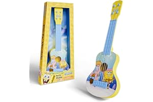 LOLLIPOP Spongebob Party Ukulele for Kids - Musical Instrument Toy Guitar with Sponge Bob Squarepants for Early Learning - Kids Guitar Strings, Toddler Gifts - Spongebob Toys for Boys, Birthday, Christmas