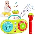 Baby Musical Toy for 2 Year Old Kids, Baby Karaoke Machine Toy for Kids 12-18 Months Toddlers, Singing Microphone Toy Music Toy with 5 Songs and 6 Rhythm