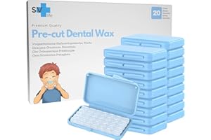 SV LIFE Cire Orthodontique Prédécoupée | Cire pour Appareil dentaire, Bagues (20 boîtes, sans goût)