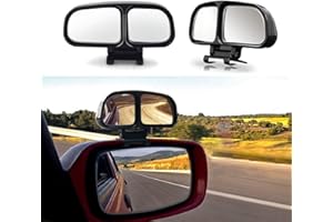 GUANGYU Rétroviseur d'angle mort,Miroir d'angle Mort pour Voiture,2PCS Grand Angle Réglables pour Voiture Camionnette Remorquage