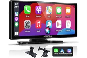 APHQUA A96 Estéreo para Coche con Android Auto Pantalla - Pantalla Táctil Portátil IPS 9,3'' para Coche, CarPlay/Android Auto, Bluetooth, USB, Navegación, Mirror Link, Manos Libres