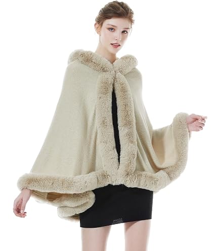 Poncho Donna Avvolgente Elegante Lavorato A Maglia – Mantello E Scialle Con Maniche Per Autunno E Inverno, Taglia Unica - 4