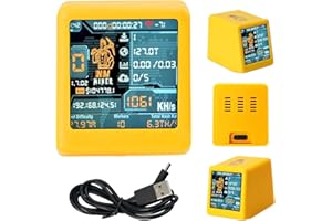 Nerdminer V2 Bitcoin Miner Binghe 1060 KH/s Nerd Miner V2 Intelligentes Display mit ESP32 und Tischuhr Bitcoin Miner BTC Solo Lottery Miner Bitcoin Crypto Lottery Miner Kompatibel mit Nerd Miner v2