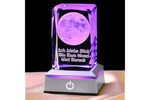 ‎YANFEYHA YANFEYHA 3D Mond Kristall Mehrfarben-Nachtlicht Ich liebe dich Decolamp,Weihnachtsgeschenke für Frau sie Freundin Mama, einzigartige Valentinstag Jahrestag Geburtstagsgeschenkideen