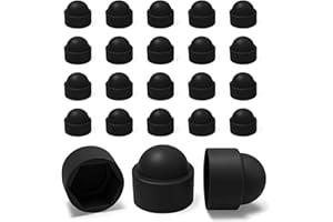 Ajile – 20 Caches Écrous M10 - Clé 17 mm – Protège Écrou Et Vis – Capuchons Plastique Noirs Résistants – Cache Vis Décoratif, Protection Anti-Rouille Et Finition Propre - Bricolage