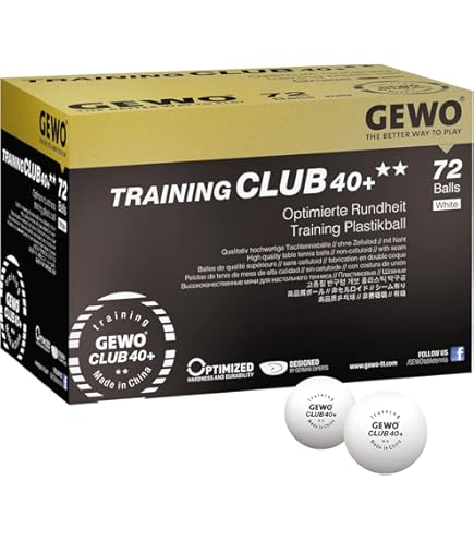 GEWO Select Pro Balles De Tennis De Table, Blanc, 40