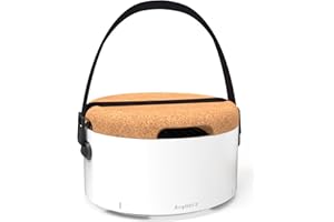 BergHOFF – Leo Carbon Steel Outdoor Tabletop BBQ with Cork Lid – White – 8kg