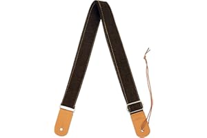 CASCHA Sangle d'ukulélé réglable I longueur 76-139 cm réglable individuellement I sangle robuste d'ukulélé pour enfants & adultes I très agréable et confortable à porter I en coton marron