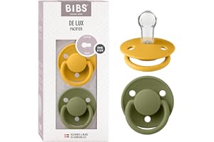 BIBS De Lux Napp 2-pack, BPA-fri, Rund sugdel. Silikon, Onesize, Honey Bee