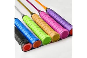 Raweao Ruban Grip Raquette de Tennis, Raquette Grip Surgrip Badminton Surgrip Squash Tennis, Antidérapant Surgrip Raquette de Tennis(6 Grips)