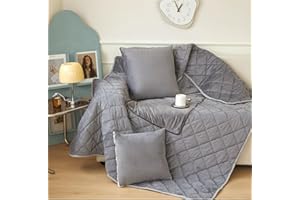 Surwin Reisedecke Kissen Decke 2 in 1, Einfarbig Steppdecke aus Flanell, Verwandlungskissen Multifunktionale Zierkissen Wohndecke Kinderdecke für Reisen Flugzeug (Grau,150x200cm)