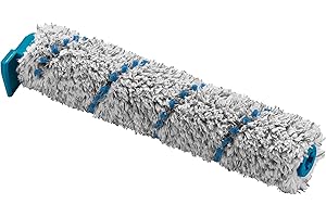 Leifheit Rouleau de nettoyage pour aspirateur balai lave sol Regulus Aqua PowerVac & Regulus Aqua PowerVac Pro, Brosse de nettoyage microfibre tous sols durs, Pièce détachée aspirateur laveur Leifheit