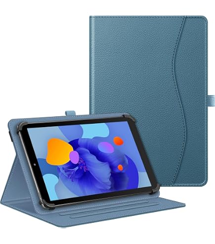 Funda Universal Para Tablet De 9.6 A 11 Pulgadas - Con Soporte Multiángulo, Bolsillo Y Lazo Para Lápiz, Protege De Golpes Y Rasguños, Color Negro