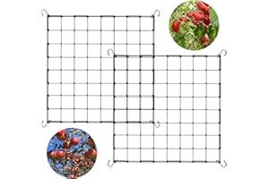 FDJZXW 2 Stück Growzelt Pflanzennetz Scrog Netz 80x80-Wachsen, 64 Löcher Hydrokultur-Stützpflanzennetz, Gitter-Wachstumsnetz Grow Netz Gemüseschutznetz Ranknetz für Pflanzenfür Gemüse Früchte Blumen