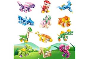 SENLINLIN Mitgebsel Kindergeburtstag Gastgeschenke Baustein Spielzeug 12 Pack, 3 IN 1 Mini Bausteine Tiere Konstruktionsspielzeug, Ostern Weihnachten Halloween Party Geschenke Kinder 4-12 Jahre Mädchen Jungen