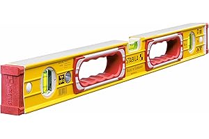 STABILA Niveau à bulle 196-2, 61 cm, alu extra-rigide, 1 fiole horizontale & 2 verticales, 2 poignées, embouts amortis, antidérapants, Made in Germnay