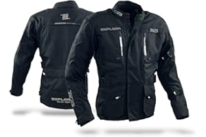 TLA TROOPS LEGEND RACING APPAREL TLA EXPLORA LIGHT Veste moto avec protections homologuées CE classe A, doublure imperméable amovible, tailles jusqu'à 7XL homme, femme. Blouson moto enduro, tourisme, aventure, mi-saison, été.