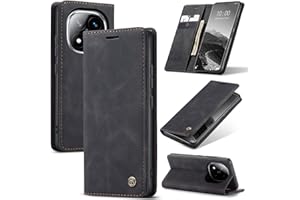Cracedily Handyhülle für Xiaomi Redmi Note 14 Pro 5G/Note 14 Pro Plus 5G Hülle, Klapphülle Premium Lederhülle Klappbar Flip Case Tasche Magnet Kartenfach Standfunktion Klapphülle Schutzhülle, Schwarz