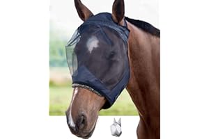 Harrison Howard CareMaster Masque Anti-Mouches Protection Anti-UV Noir Cheval (L)