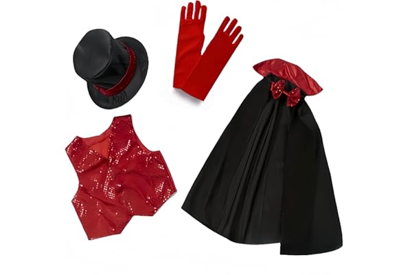 Proumhang 5 piezas Niños Mago Juego de disfraces,Juego de Accesorios de Disfraces de Halloween para Niños y Niñas(3~8 años)