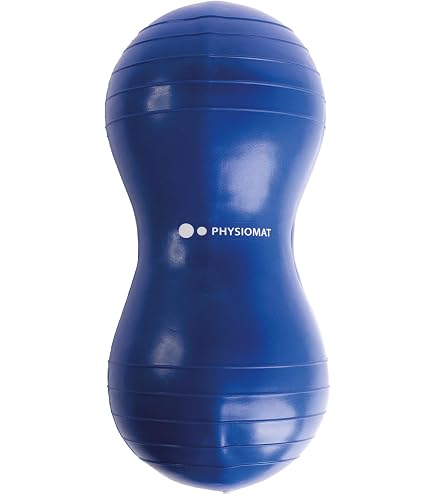 Ballon Cacahuète Thérapie 100 X 50 Cm Anthracite | Ballon Fitness Double & Rouleau Pilates Yoga Rééducation
