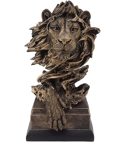 Hars Gouden Leeuw Standbeeld Groot Standbeeld Krachtig