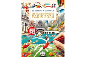 50 dessins à colorier pour enfants: Les jeux olympiques Paris 2024