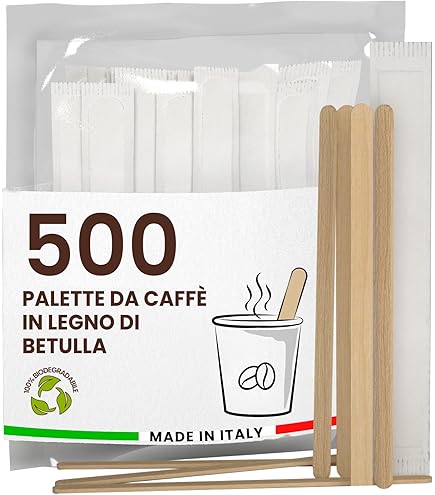 300 Palette Per Caffè In Carta Monouso - Biodegradabili, Made In Italy, Per Mescolare Bevande - Foto 12
