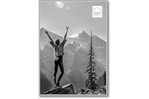 HAES DECO - Cadre Photo/Cadre Mural/Porte Photo Plastique Easy Frame Argent 50x70 cm - EF8S