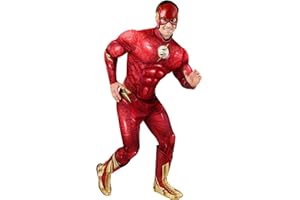 RUBIES Rubie's Fantazyjna sukienka dla dorosłych Mężczyźni Dc Comics Flash the Movie Deluxe Costume Jumpsuit and Mask (1 w zestawie)