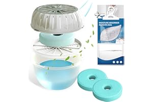 MAZZO-PROGRÈS Déshumidificateur d’Air 25m², Résultat express – Protéger Votre Intérieur – Absorbeur D'humidité + Sachet Dressing + 2 Recharges Parfumées – Anti-Moisissure Parfait pour Maison, Salle de Bain, Placard