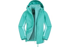 Mountain Warehouse Veste imperméable Lightning 3 en 1 pour Enfant - Coutures collées, Doublure intérieure Amovible, Plusieurs Poches - pour Marche et randonnée, Hiver