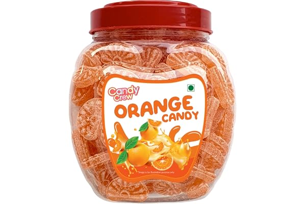 Candy Crew Orange Candy 500 grams Narangee Vegetarian No Transfat Sweet Toffee